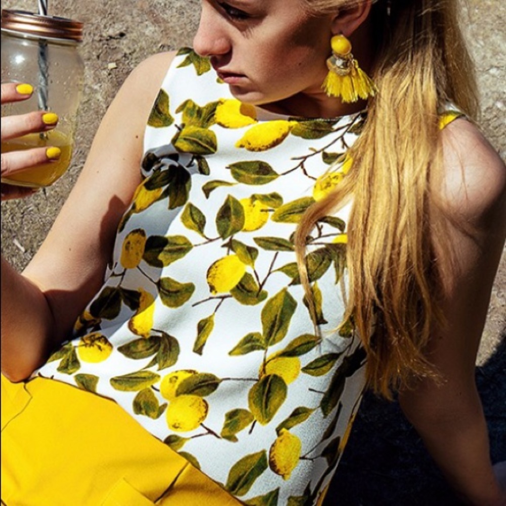 Zara lemon tank